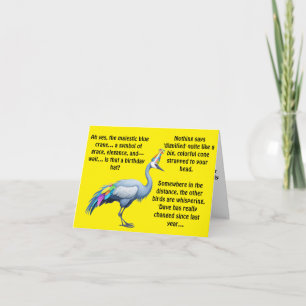 Blue Cranes Geburtstagshühner-Dilemma Karte