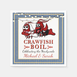 Blue Crawfish Boil Neu oder Engagement Party Serviette