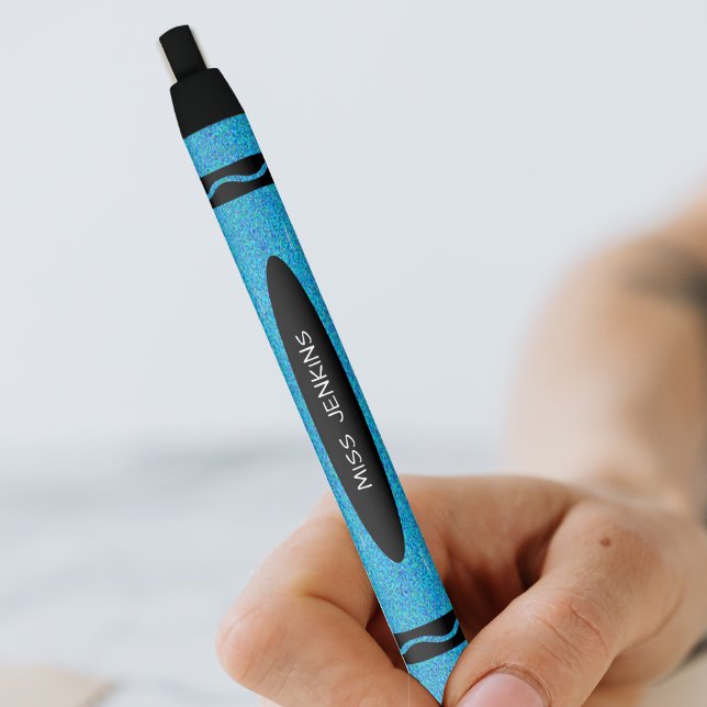 Blue Crayon Teacher Kugelschreiber (Blue Crayon Teacher Black Ink Pen)