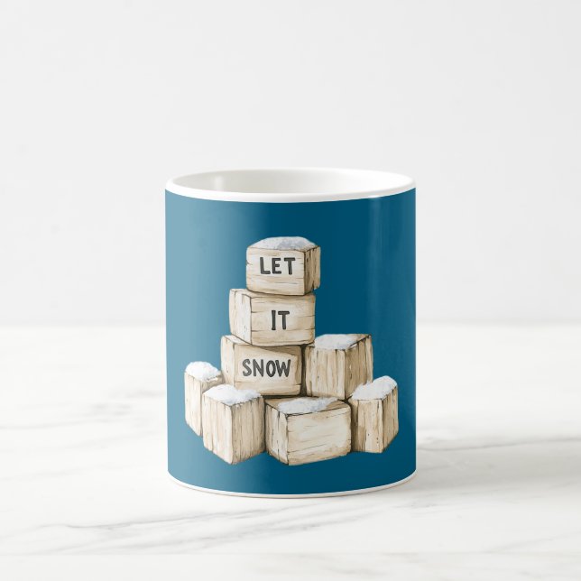 Blue Cream Blocks Let it snow Kaffeetasse (Mittel)