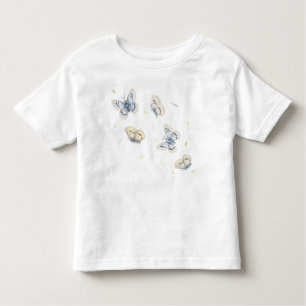 Blue & Cream Butterfly Kleinkind T-shirt