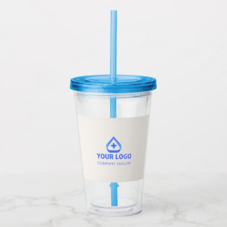 Blue Cream Healthcare Logo Branding Klinisch Acryltrinkbecher