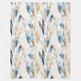 Blue Cream Sea Sand Ocean Serenity Fleecedecke