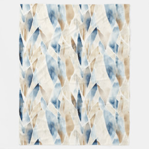 Blue Cream Sea Sand Ocean Serenity Fleecedecke