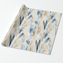 Blue Cream Sea Sand Ocean Serenity Geschenkpapier