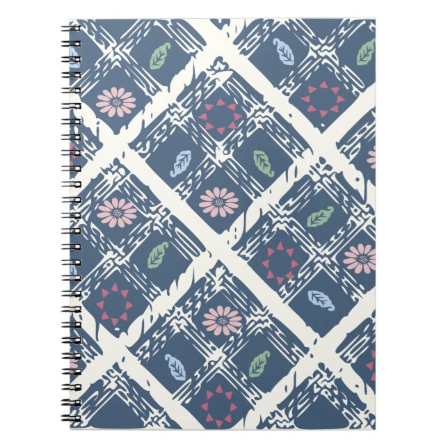 Blue & Creme Notebook Notizblock (Vorderseite)