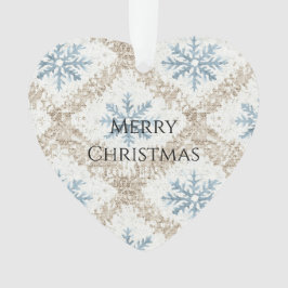 Blue Creme Weihnachten Schneeflocken Ornament