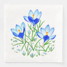 Blue Crocus Blume Serviette