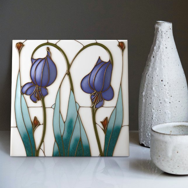 Blue Crocus Wall Deco Fliese (Von Creator hochgeladen)