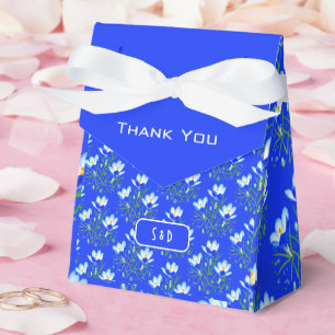 Blue Crocuses Blue Favor Box Geschenkschachtel