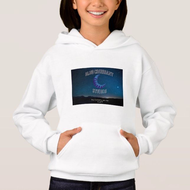 Blue Croissant Hoddie Hoodie (Vorderseite)