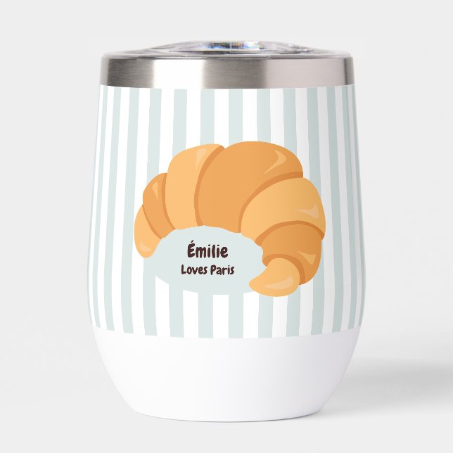 Blue Croissant Water Flasche (Vorderseite)