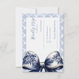 Blue Croquette Inspiriert UAWG Post Card RSVP Karte