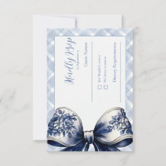 Blue Croquette Inspiriert UAWG Post Card RSVP Karte