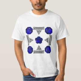 Blue Cross Motif T-Shirt