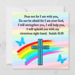 BLUE CROSS UND BUTTERFLY ISAIAH 41:10 EINLADUNG