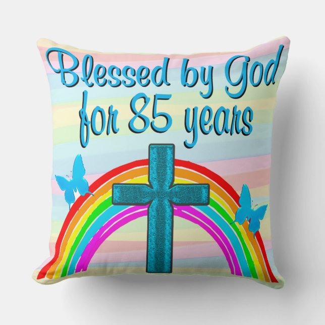 BLUE CROSS UND RAINBOW 85. GEBURTSTAG PILLOW KISSEN (Vorderseite)