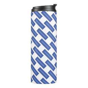 Blue Crossweave Thermal Drink Holder Thermosbecher