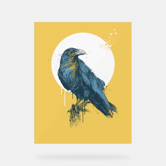 Blue Crow Acrylschild (Vorderseite)