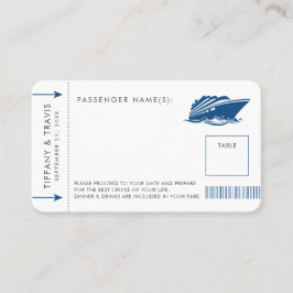 Blue Crucket Boarding Pass Place Escortkarte Platzkarte