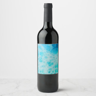 Blue Crush - Abstract Coastal Artwork Weinetikett