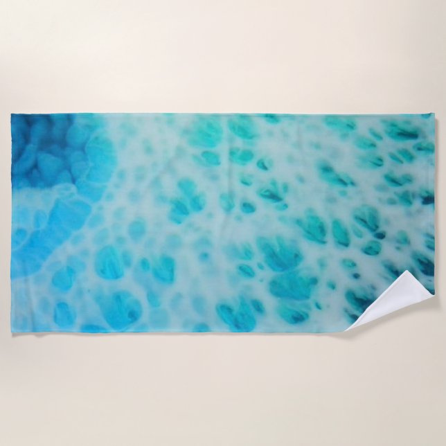 Blue Crush - Abstrakte Küstenkunst  Strandtuch (Vorderseite)