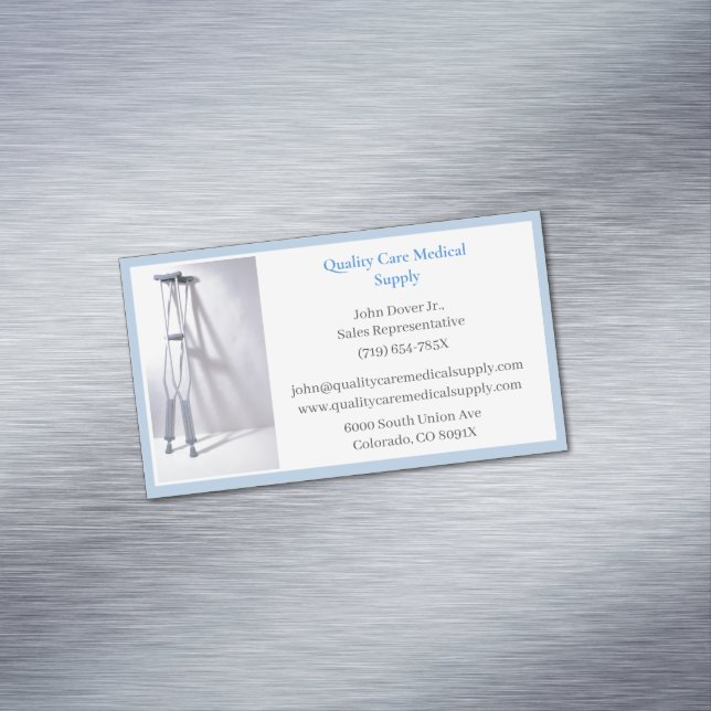 Blue Crutches medizinische Geräte Magnetische Visitenkarte (Beispiel)