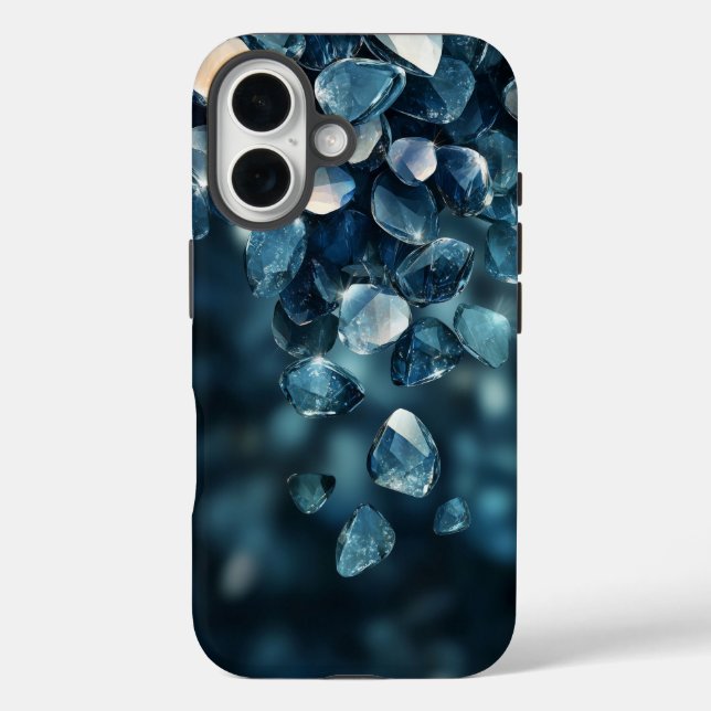 Blue Crystal Aesthetic Phone Case (Rückseite)