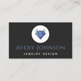 Blue Crystal Diamond Juwelier Design Social Media Visitenkarte