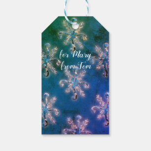 Blue Crystal Snowflakes Geschenkanhänger