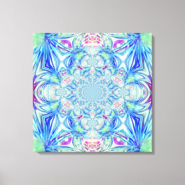 Blue Crystal Wrapped Canvas Leinwanddruck (Vorderseite)