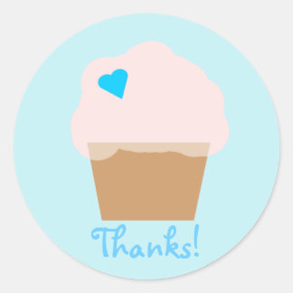 Blue Cupcake Sticker