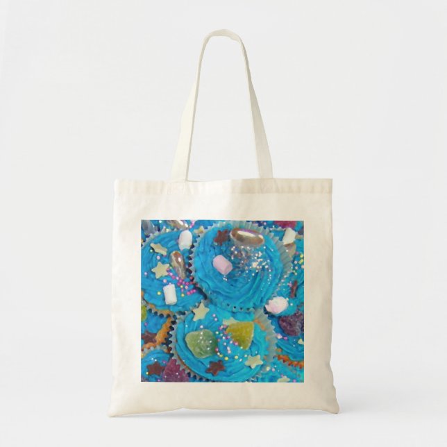 Blue Cupcakes Tosack Tragetasche (Vorne)