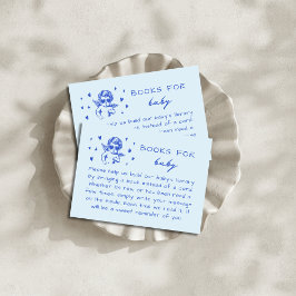Blue Cupid Valentines Book Request Baby Shower Begleitkarte