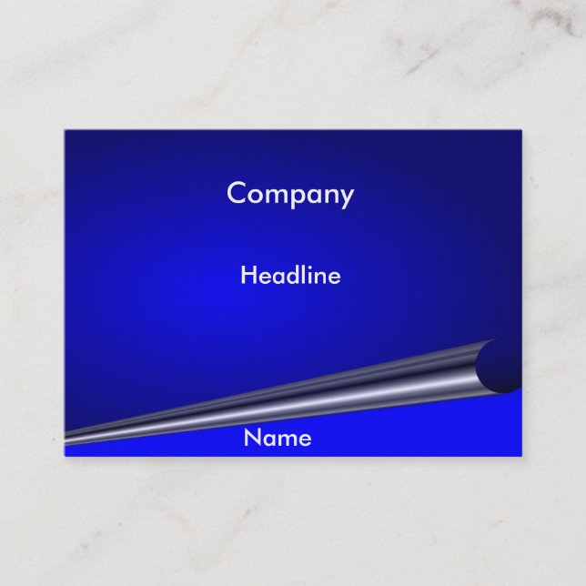 Blue Curl Page-Visitenkarte Visitenkarte (Vorderseite)