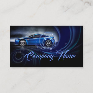 Blue Curves Automotive Business Card Visitenkarte