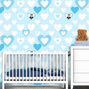 Blue Custom Baby Foto Dekoration Tapete