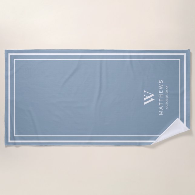 Blue Custom Beach Towel  Strandtuch (Vorderseite)