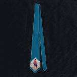 Blue Custom Foto Krawatte<br><div class="desc">Blauer Nackenschuh des Fotos. Ein personalisiertes Geschenk für einen Vater oder Großvater am Vatertag, Geburtstag oder Weihnachten.</div>