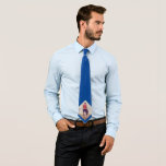 Blue Custom Foto Vater Krawatte<br><div class="desc">Blue Custom Foto Vaterhalsbinde. Ein perfektes Geschenk für einen Vater oder Großvater zum Vatertag, Geburtstag oder Weihnachten.</div>