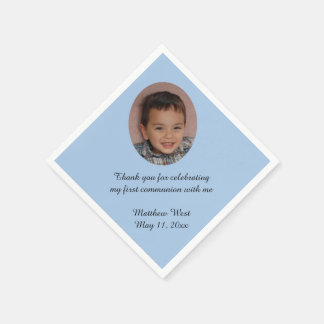 Blue Custom Personalisierte Kommune Foto Napkins Serviette