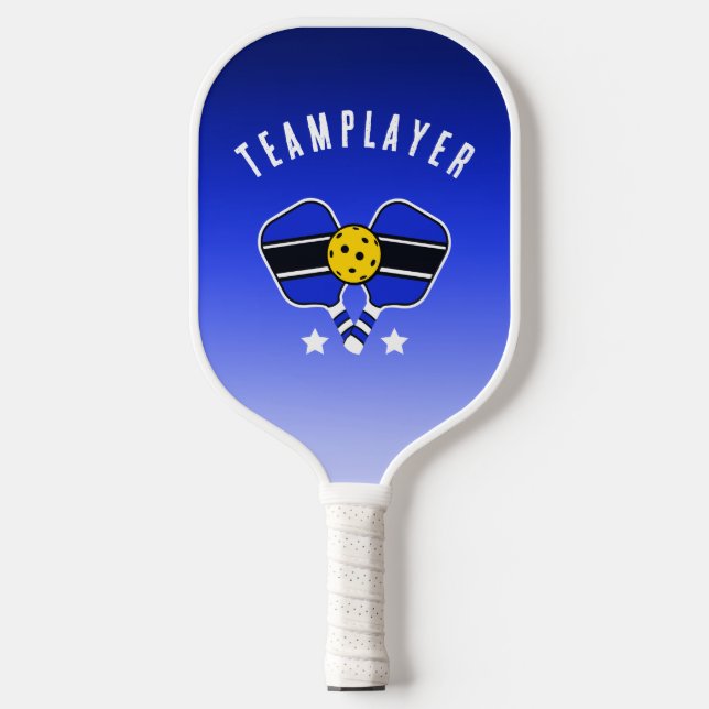 Blue Custom Pickleball Schläger (Vorderseite)