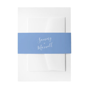 Blue Custom Wedding Invitation Bands Einladungsbanderole