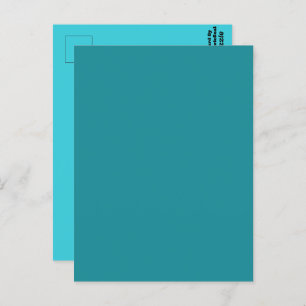 Blue Cyan Aquamarin Türkis Frühjahr Saison solide  Postkarte