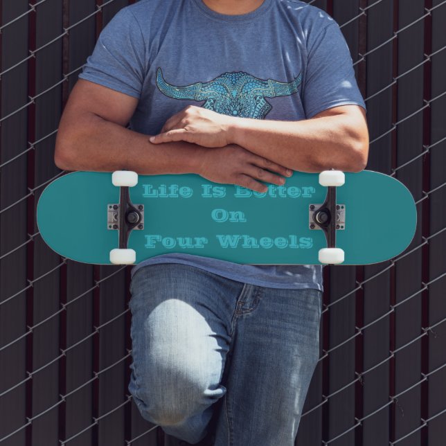 Blue Cyan Aquamarin Türkis Frühjahr Saison solide  Skateboard (Außenbereich 3)
