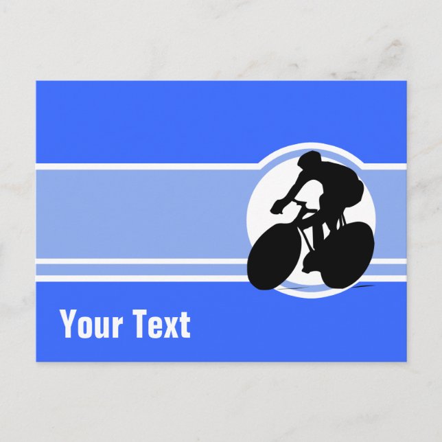 Blue Cycling Postkarte (Vorderseite)