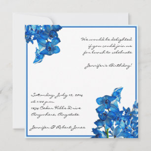Blue Cymbidium Boat Orchid Blume Party Einladung