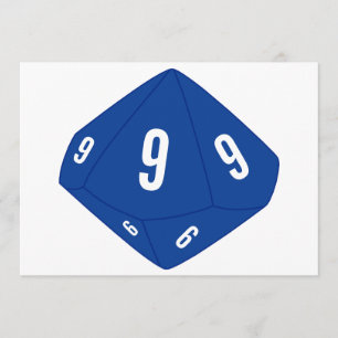 Blue D10 Tischnummer Card