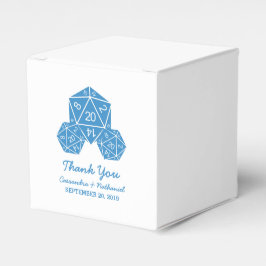 Blue D20 Dice Gastgeschenk Hochzeit Box Geschenkschachtel