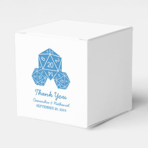 Blue D20 Dice Gastgeschenk Hochzeit Box Geschenkschachtel